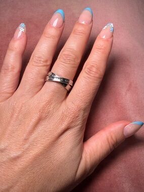 Tiffany & Co 1837 Interlocking Circles Ring Sterling Silver Authentic
